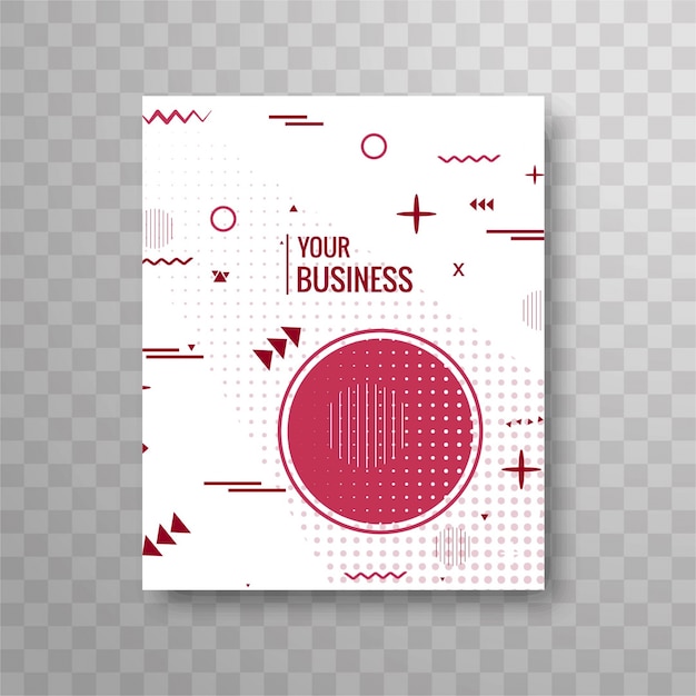 Free vector modern business brochure with red elements