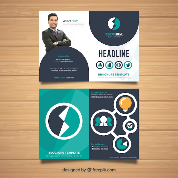 Free vector modern business brochure