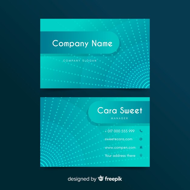 Modern business card in abstract design