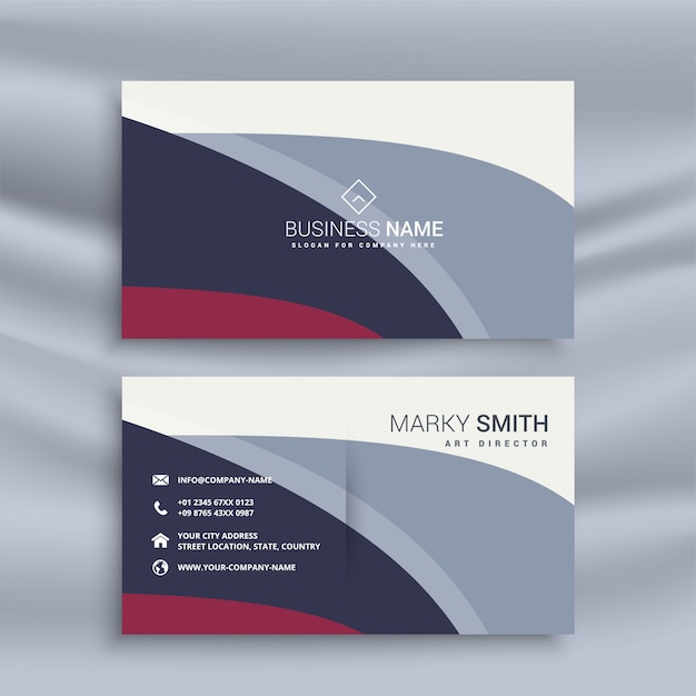 Free vector modern business card design template