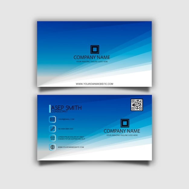 Free vector modern business card design