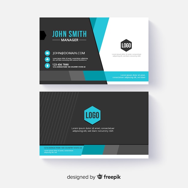 Free vector modern business card design