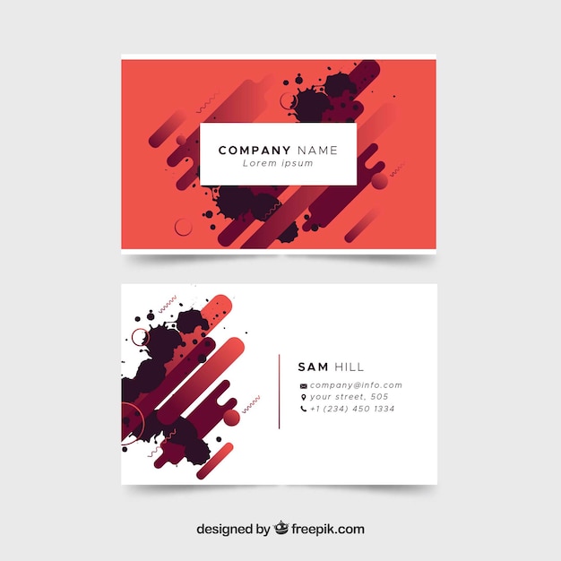 Free vector modern business card in flat design