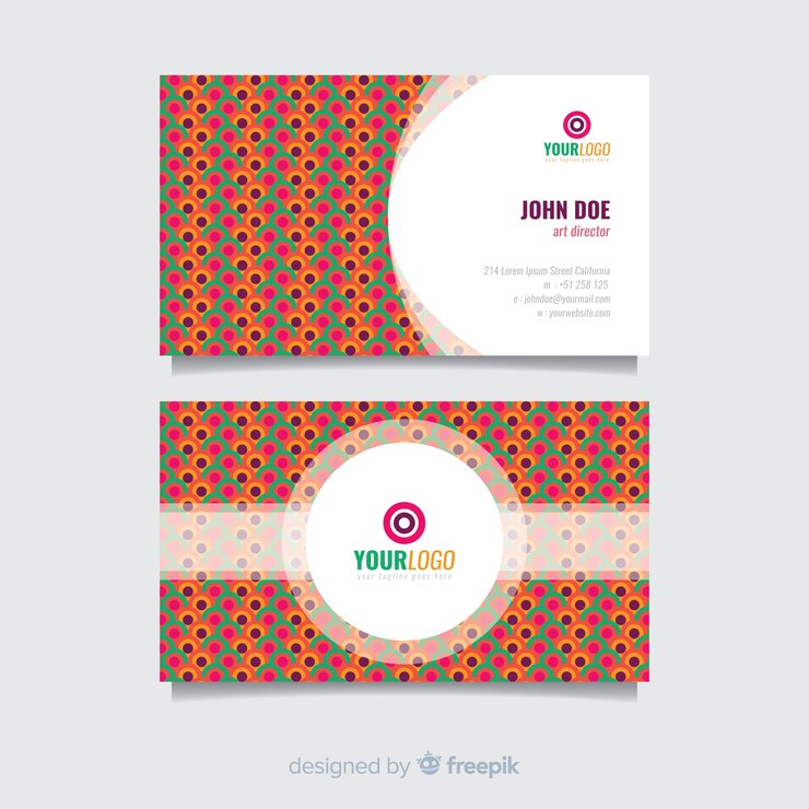 मुफ़्त वेक्टर modern business card template in abstract style
