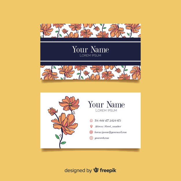 Free vector modern business card template design