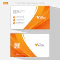Free vector modern business card template with abstract design