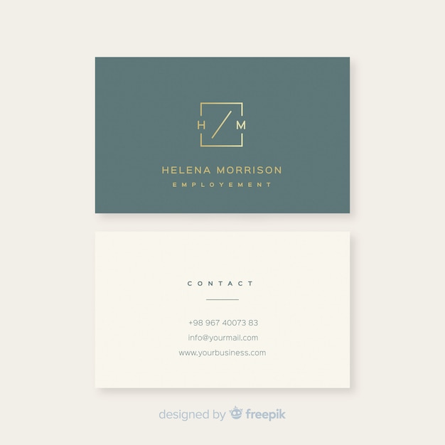 Modern business card template with elegant style