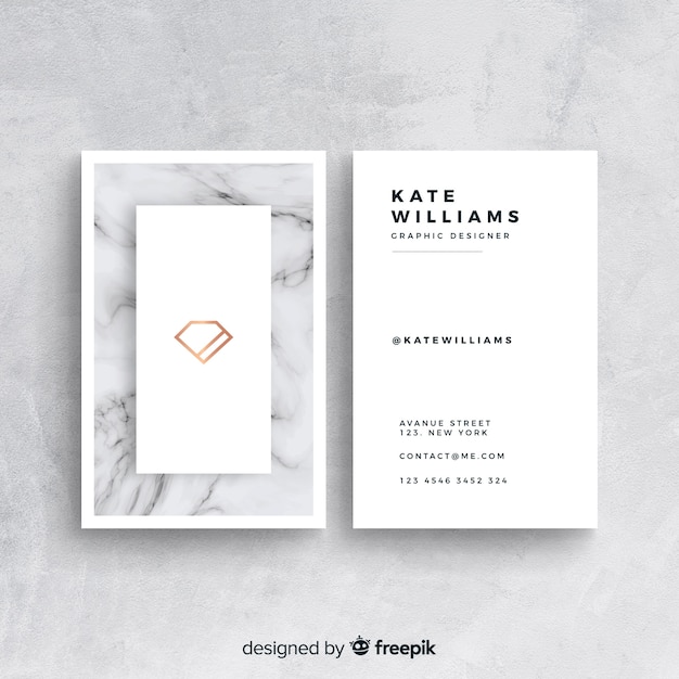 Free vector modern business card template with elegant style