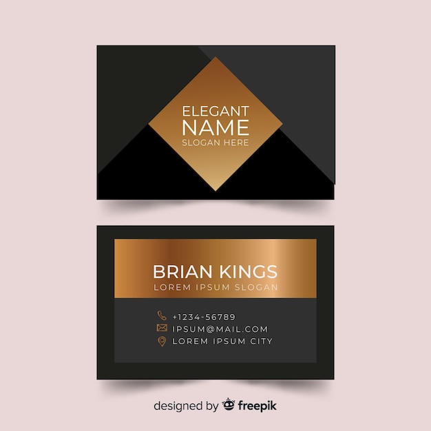 Modern business card template with elegant style