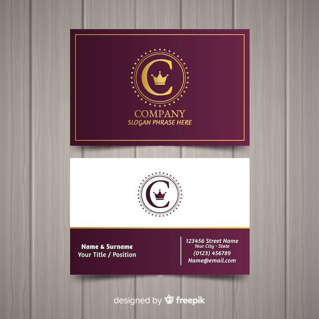 Modern business card template with elegant style