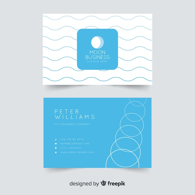 Free vector modern business card template with geometric design