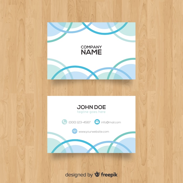 Free vector modern business card template with geometric shapes