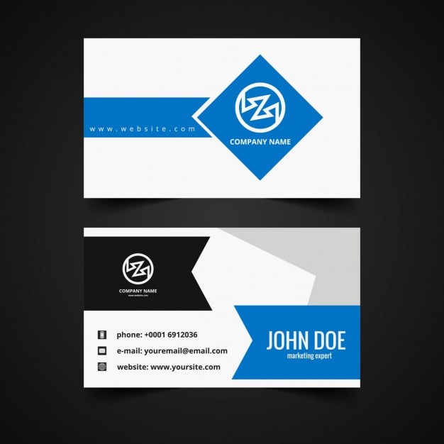 Vettore gratuito moderno business card template