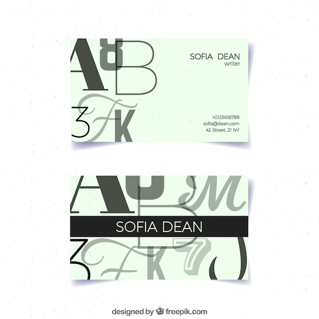 Free vector modern business card template