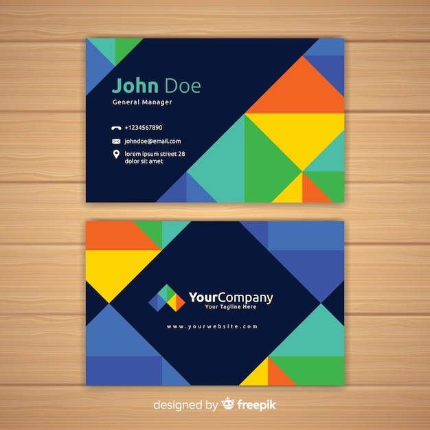 Free vector modern business card template