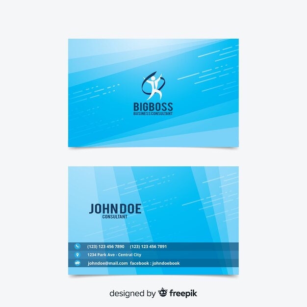 Free vector modern business card template