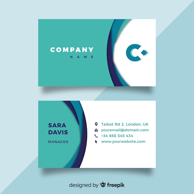 Free vector modern business card template