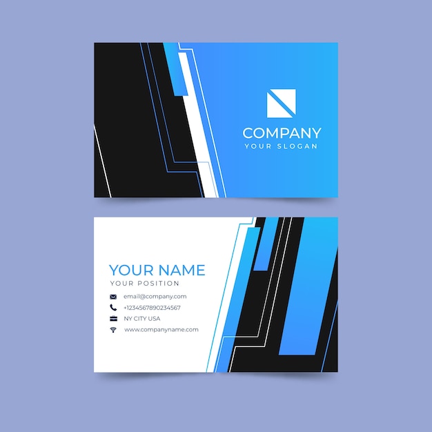 Free vector modern business card template