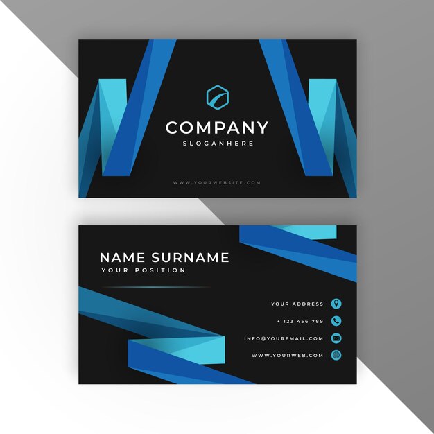 Free vector modern business card template