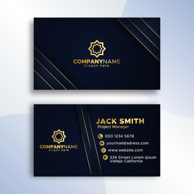 Free vector modern business card template