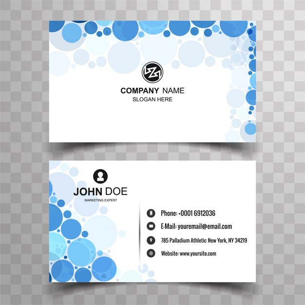 Modern business card  with circle design