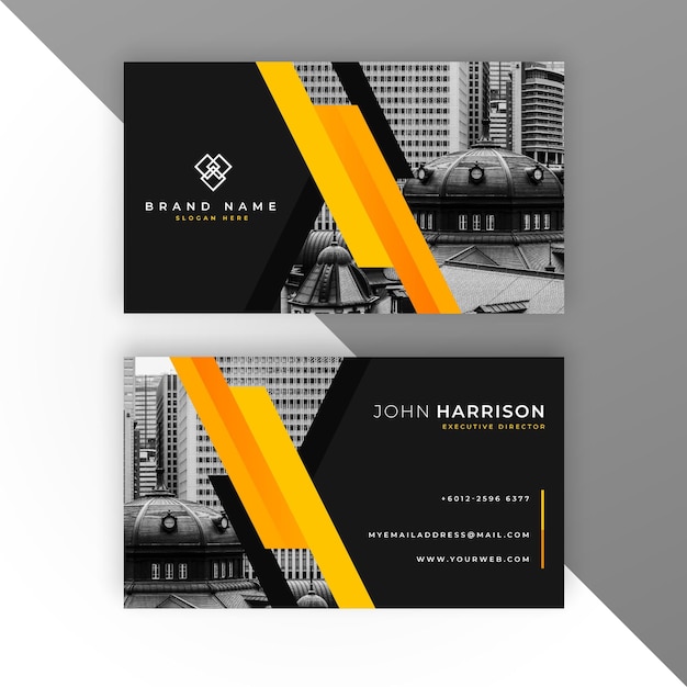 Modern business card with photo