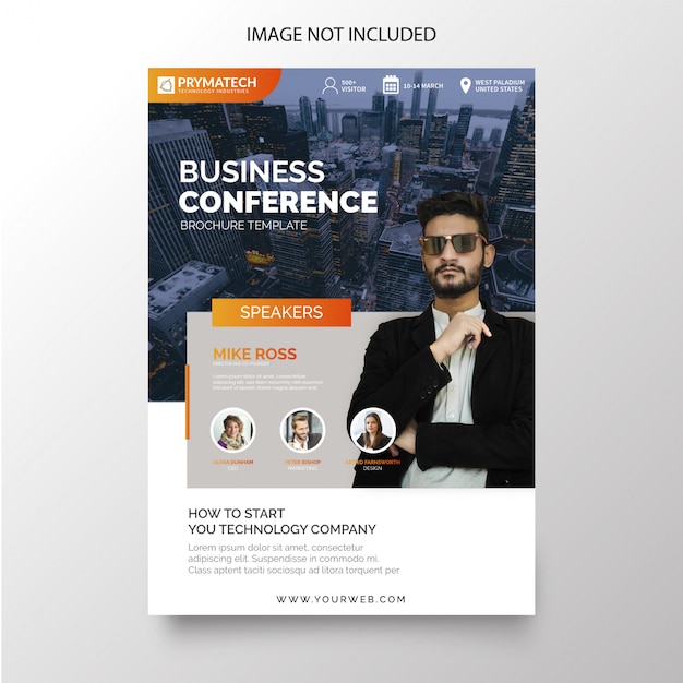 Free vector modern business conference flyer