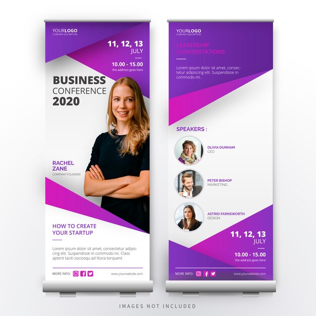 Modern Business Conference Roll Up Template