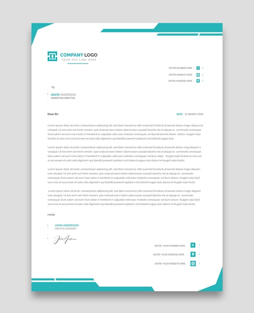 Free vector modern business and corporate letterhead template