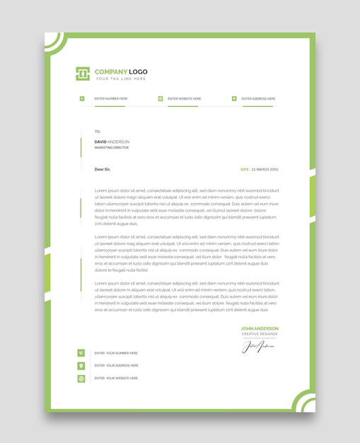 Modern business and corporate letterhead template