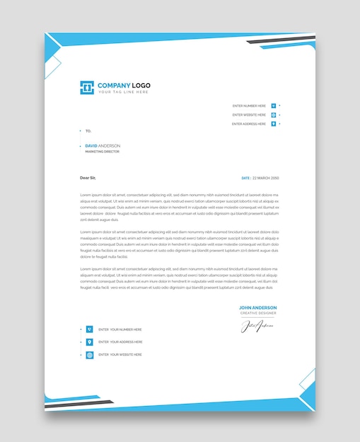 Free vector modern business and corporate letterhead template