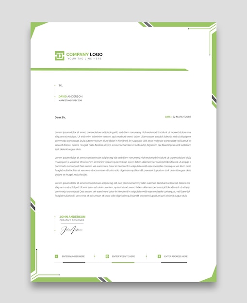 Modern business and corporate letterhead template