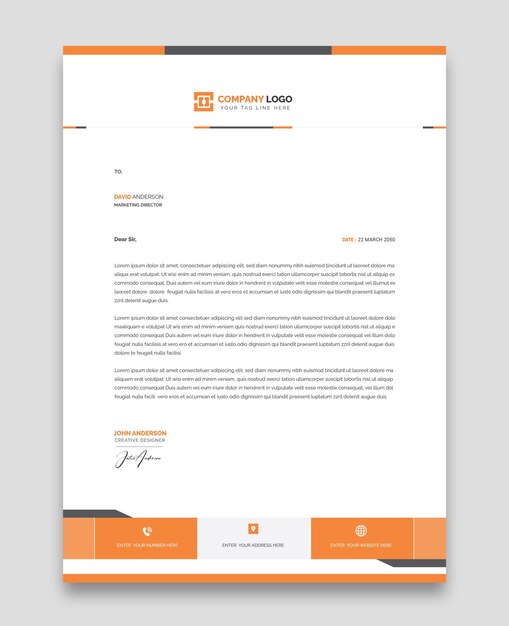 Modern business and corporate letterhead template