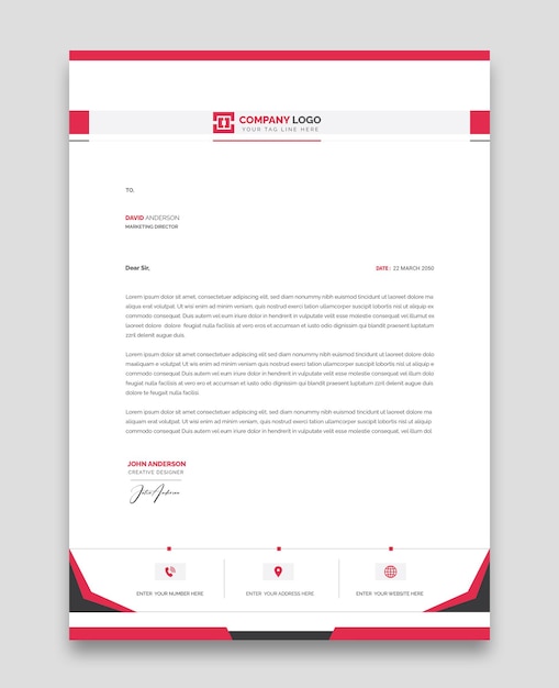 Free vector modern business and corporate letterhead template