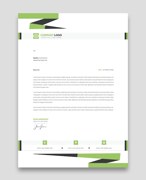 Modern business and corporate letterhead template