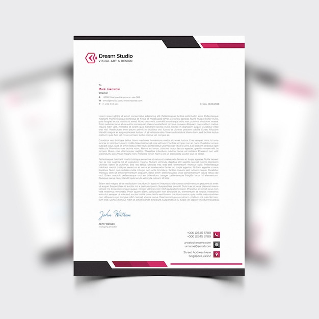 Modern business and corporate letterhead template