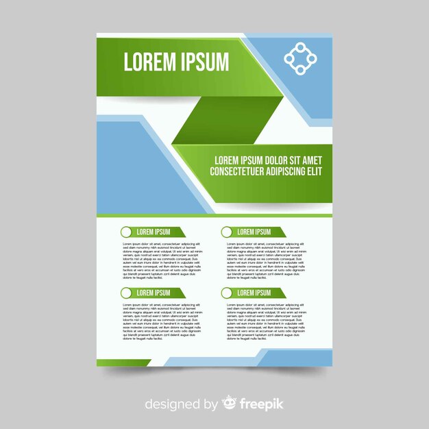 Free vector modern business flyer concept