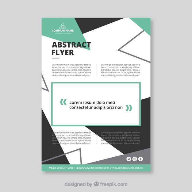 Modern business flyer template with abstract design