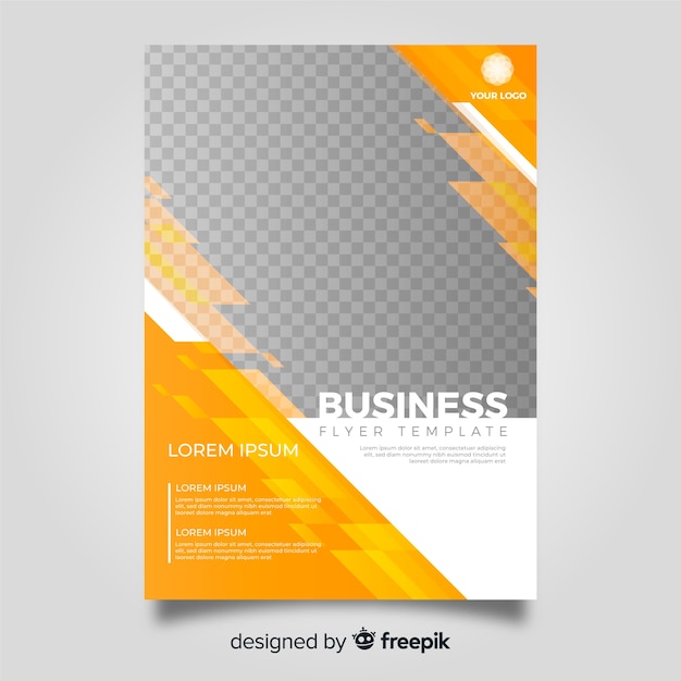 Free vector modern business flyer template with abstract design