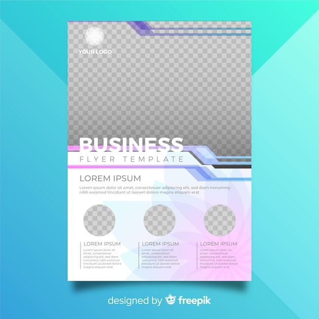 Modern business flyer template with abstract design