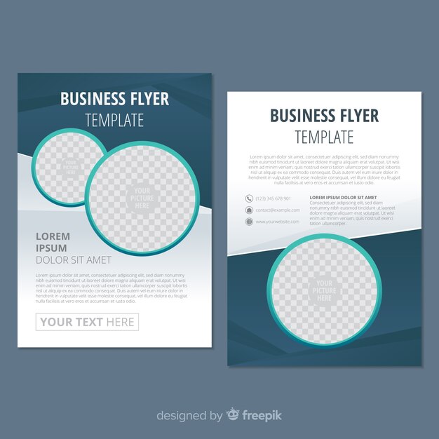 Modern business flyer template with abstract design