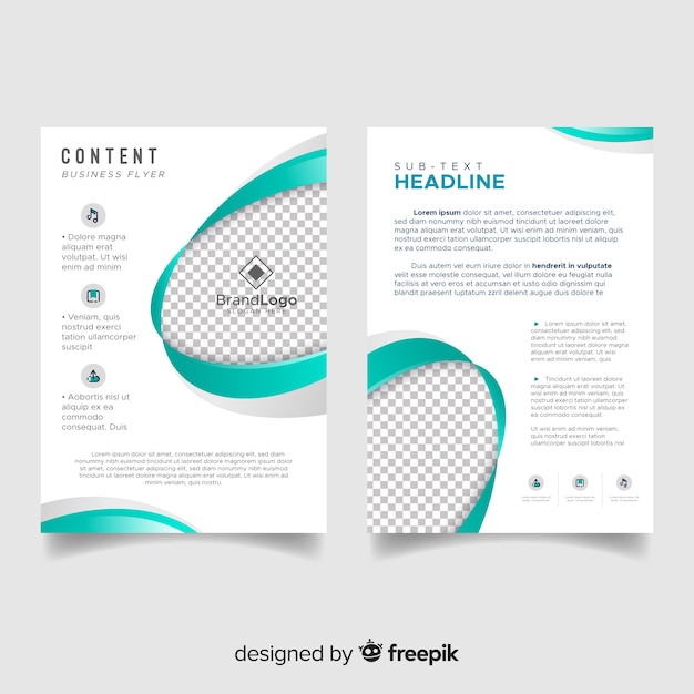 Modern business flyer template with abstract design