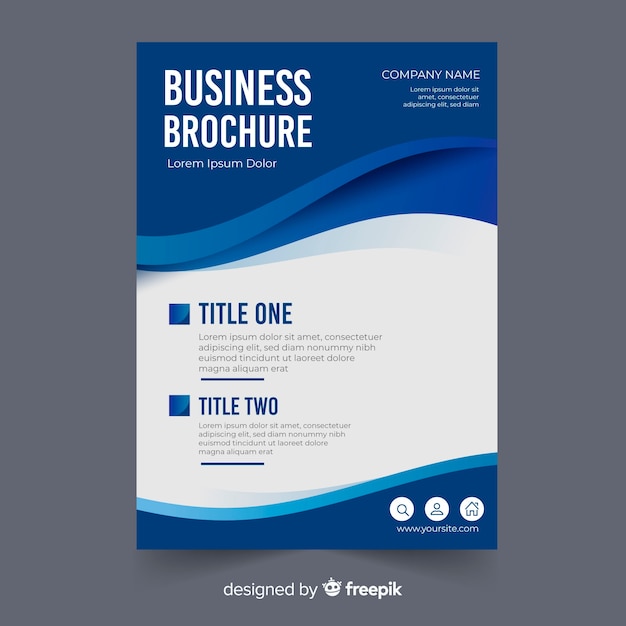 Modern business flyer template with abstract design