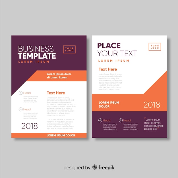 Modern business flyer template with abstract design