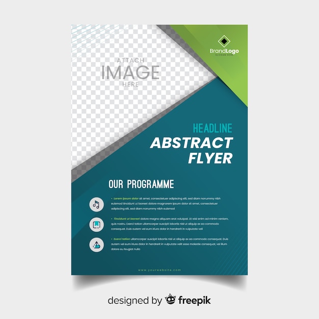 Modern business flyer template with abstract design