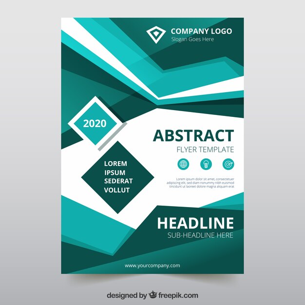 Modern business flyer template with abstract style