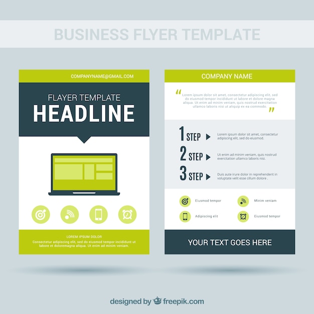 Free vector modern business flyer template