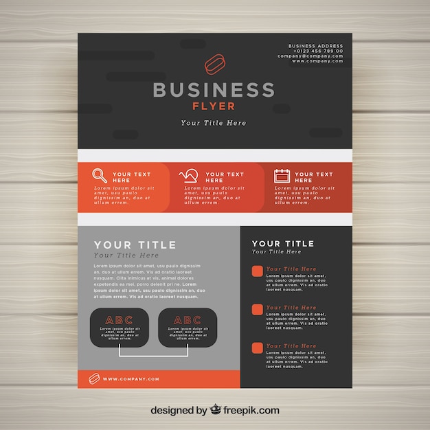 Free vector modern business flyer template