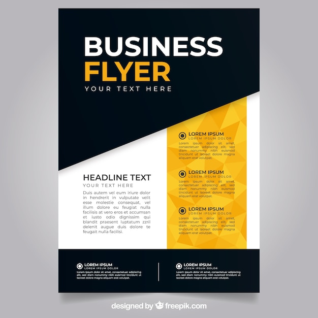 Free vector modern business flyer template