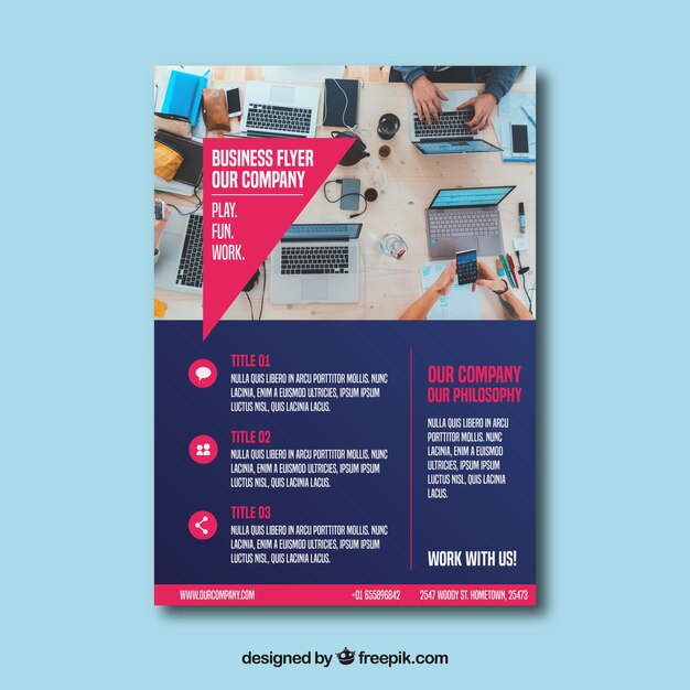 Modern business flyer template